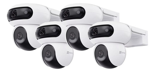 Pack X4 Cámara Domo Wifi H90 2k Doble Lente Motorizada Ezviz Blanco
