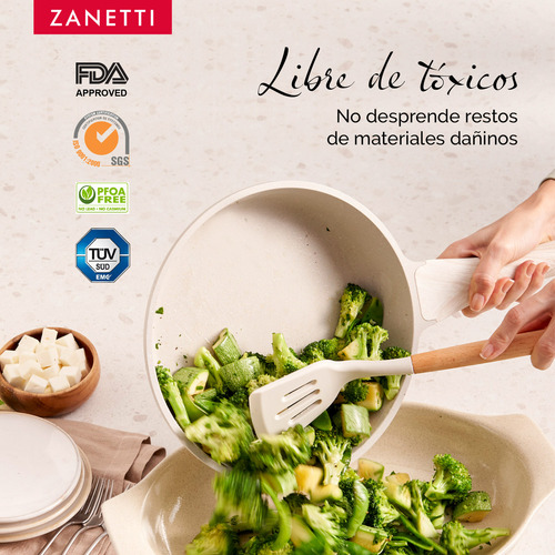 2 Pz - Sartén 20 Cm Y Comal 28 Cm Antiadherente De Granito