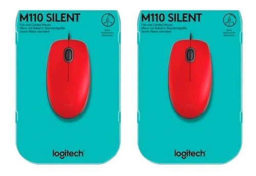 2 Mouses Logitech M110 Silent Óptico Usb