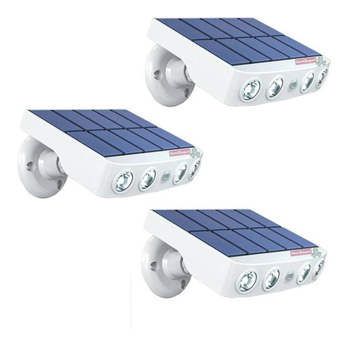 Luminaria Solar Led Economica, Mxrsi-003, 3 Pzas, 400lm, Luz