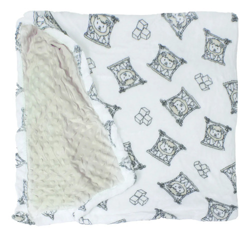Cobija Para Bebe Calientita Frazada Suave Cobertor Infantil Felpa Beige