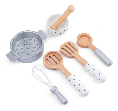 Juego De Juguetes De Madera N Children Kitchen, Utensilios D