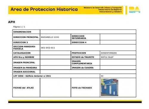 Lote En Venta - Parque Chas - Bucarelli 1191