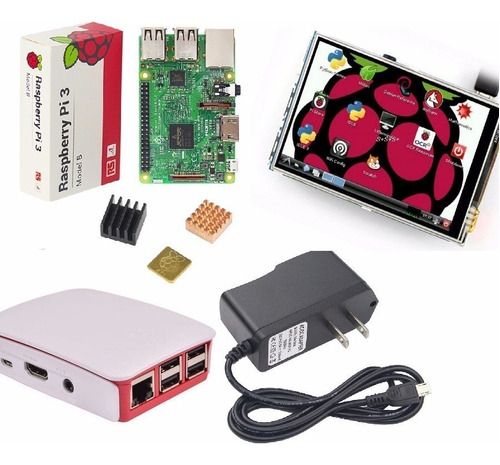 Kit Raspberry Pi 3 Modelo B Pantalla - Case - Disipadores ..