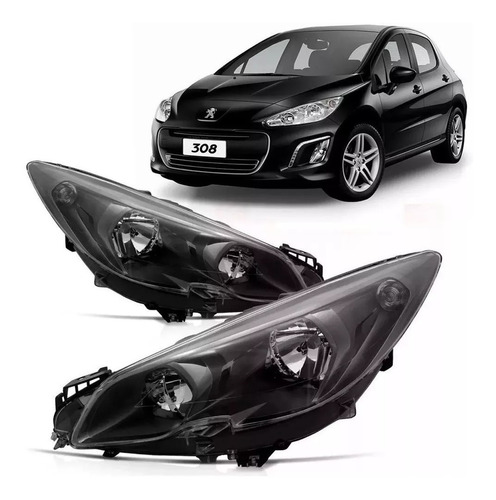 Optica Peugeot 308 2015 2016 2017 2018 2019 Fondo Negro