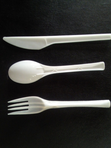 Cubiertos Plástico (cuchara, Tenedor Y Cuchillo) Individual