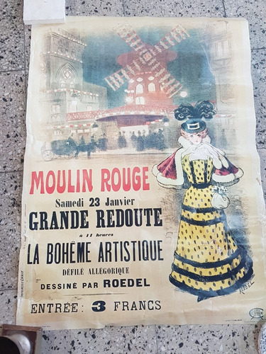 Moulin Rouge Afiche Simil De Epoca