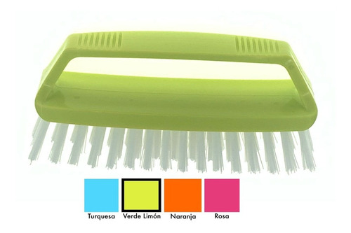 Cepillo De Limpieza Rectangular Curvo Con Asa Verde Limón