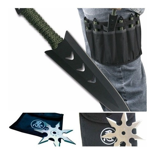 Imagen 2 de 5 de 6 Cuchillos Kunai Lanzamiento +regalo 2 Estrellas Shuriken