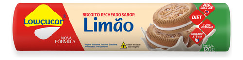 Biscoito Recheado Lowçucar 120g Sabores Diversos Kit Com 16