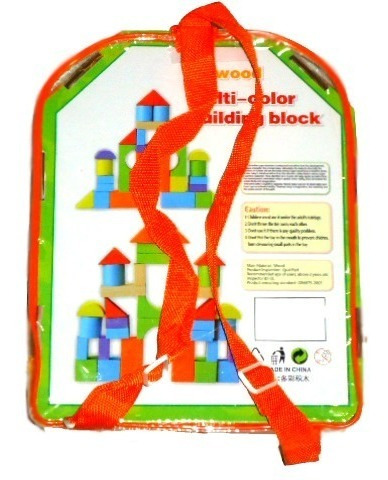 Mochila De Bloques De Madera Colores 2 Modelos