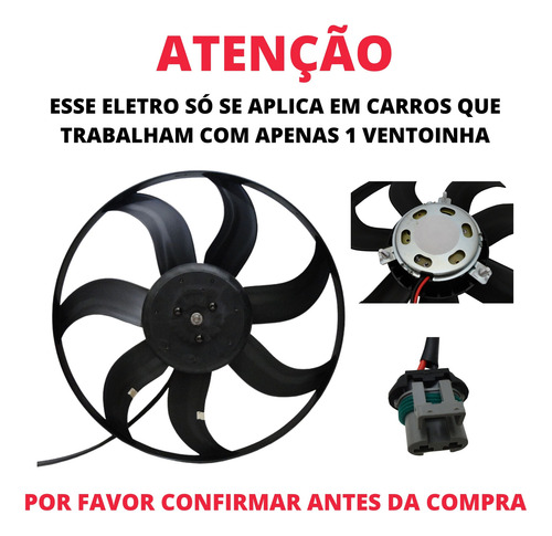 Eletro Ventoinha Vw Gol Saveiro Voyage G5 G6 G7 G8 Com Ar
