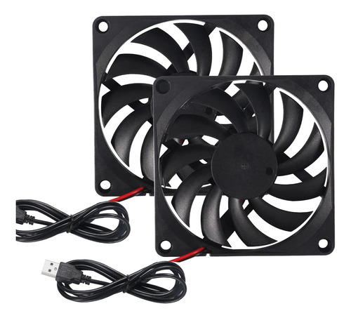 2 Unids  Dc 5v Fan Impresora 3d 3.150x3.150x0.394 In Ventil.