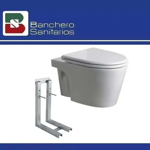 Inodoro Ferrum Marina Ihpj De Colgar + Soporte Vpsac P