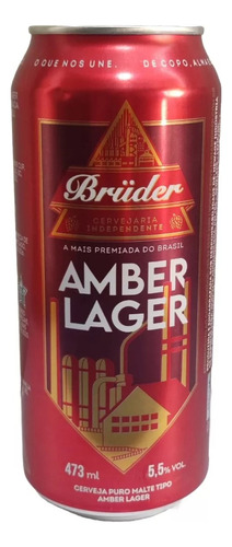 Cerveja Bruder Lager Tipo Amber Red Lata 473ml