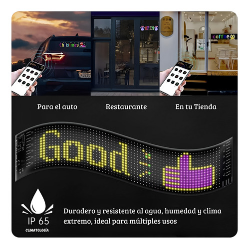 Letrero Led Auto Bluetooth App Publicidad Matriz Funcional (Usado)