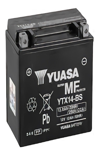 Bateria Motocicleta Motor Refacción Ytx14-bs Acido Yuasa