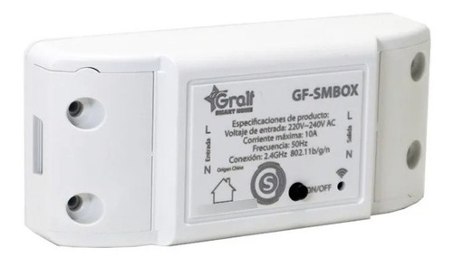 Interruptor Inteligente Wifi Gralf Gf-smbox Domotica Smart Color Blanco