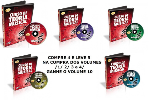 Curso Aula Teoria Musical Volume 1 2 3 4 Dvd Vol 10 Brinde