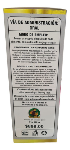 10 Tonicos Chardon De Marie Silimarina 1 Litro Cardo Mariano