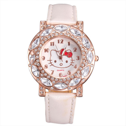 Reloj Digital Rojo Rosado Para Mujer, Estilo Caricatura