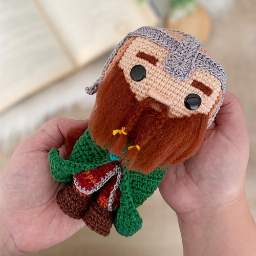 Gimli Amigurumi Boneco Estilo Funko Senhor Dos Anéis