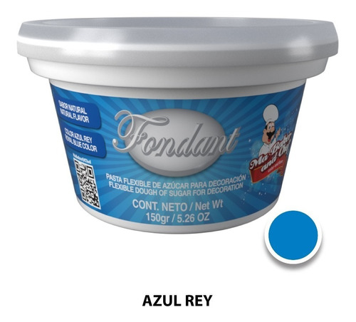 Fondant 150 Grs. Ma Baker Color Azul Rey Fopa03azre-150