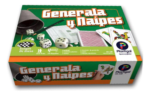 Juego De Mesa Generala Y Naipes Plastigal