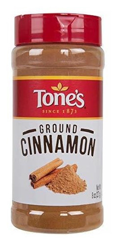 Tone's Ground Cinnamon, 8 Ounce Shaker (pack Of 6)