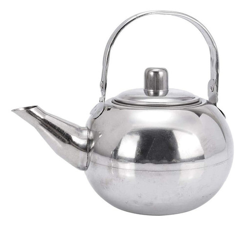 Tetera Hervidor Con Infusor Acero 16 Cm Color Plateado