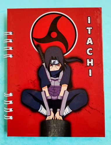 Libreta Anime Itachi Uchiha 01 / Pasta Dura/ 100 Hojas