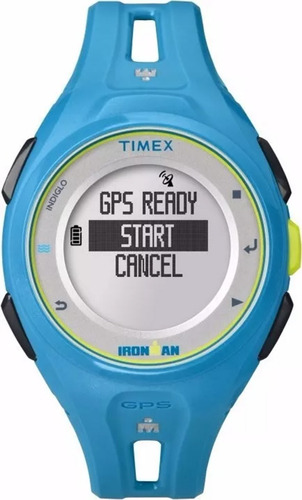 Reloj Timex Ironman 5k876 Gps Run X20 Run Velocidad Celeste