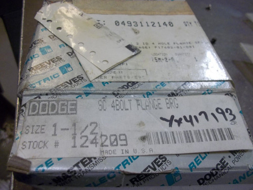 Nib Dodge 124064 124209 Four Bolt Flange Bearing 1-1/2 Vvp