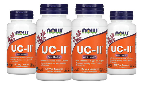 Colágeno Uc-ii 40mg Now Foods 120 Capsulas Vegetarianas 4un Sabor Sem sabor