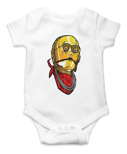 Body De Bebé Star Wars C3po Con Pañuelo Rojo 