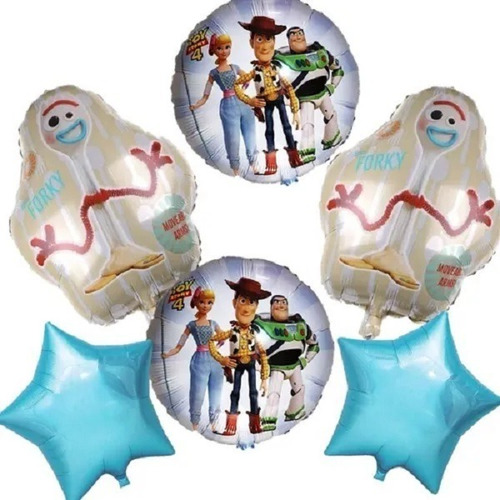 6 Globos Metalicos De Forky Toy Story   45cm