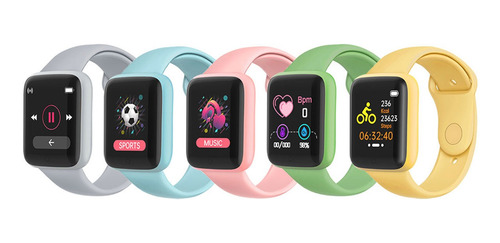 5 Pzas Smartwatch Android Ios Inteligente Bluetooth Relojes