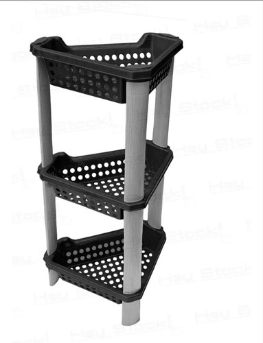 Esquinero Set X 3. Canasto Triangular. Crom Negro