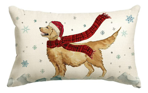 Avoin Colorlife Funda Almohada Para Perro Feliz Navidad 12 X