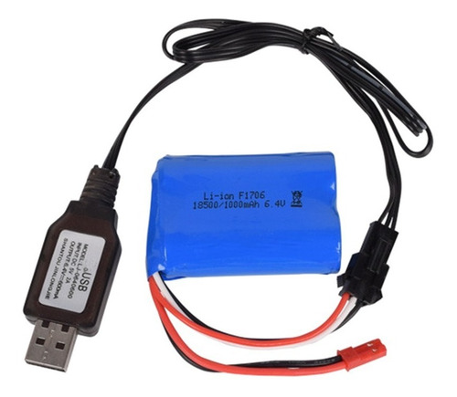 6.4v/7.4v Cargador Li-i Sm-3p Rc Toys Control Remoto Positiv