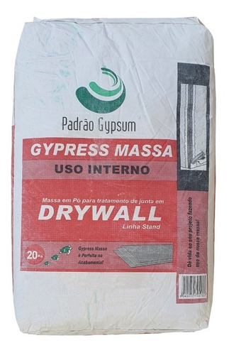Imagem 1 de 3 de Massa Para Drywall Em Pó Padrão Gypsum 20kg