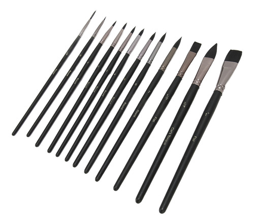 Pinceles Para Pintura Al Óleo, 12 Piezas, Pintura Acrílica,