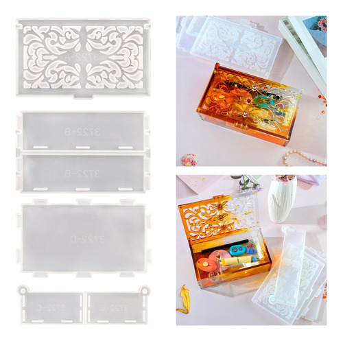 Molde De Silicona Epoxi De 1 Pieza, Caja De Almacenamiento