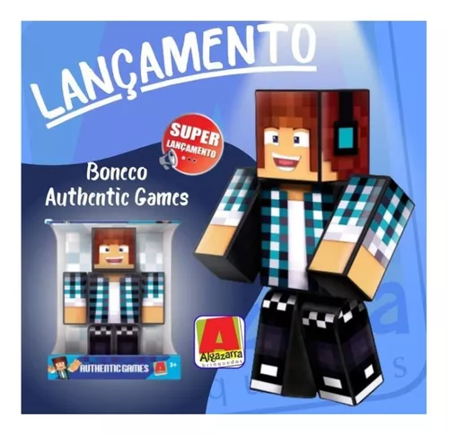 Boneco Authentic Games 25cm Minecraft – 3031215 - Algazarra