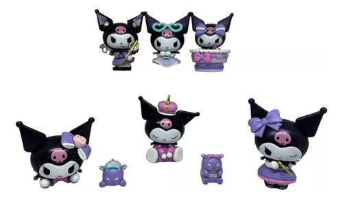 Set De Figuras De Kuromi X 6 Coleccion Hello Kitty