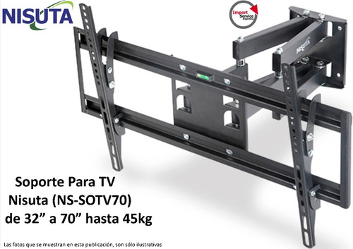 Soporte Para Tv  Nisuta (ns-sotv70) De 32 A 70 Hasta 45kg