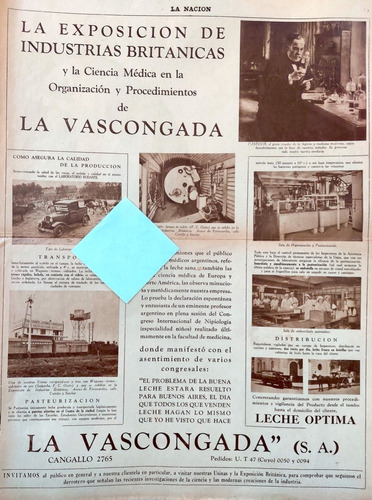 La Vascongada 1931 Antigua Publicidad Original 60 X 46 Cms