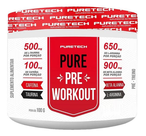 Pure Pre Work 100g Maçã Verde - Puretech