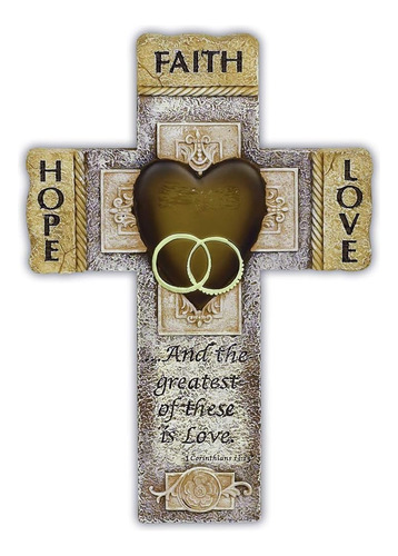 Abbey Gift Faith Hope Love Matrimonio Cruz