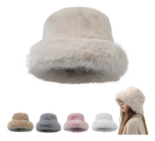 1set Winter Faux Fur Bucket Hat, Faux Rabbit Fuzzy Bucket | Frete
